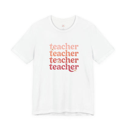 Teacher Vibes Unisex Jersey Tee - Perfect Gift for Educators, Teacher Appreciation, Classroom Style, Graduation Gift, Everyday Wear