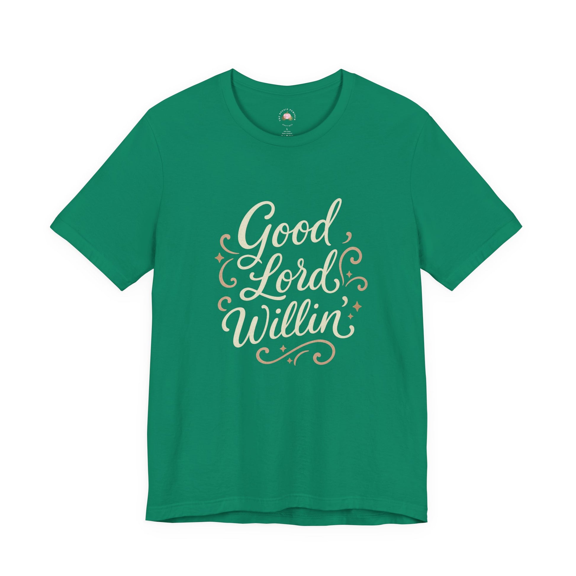 Short Sleeve Tee - Good Lord Willin' and the Creek Don't Rise - Southern Mama, Bible Belt, Funny Sayings - The Bougie Pumpkin Boutique