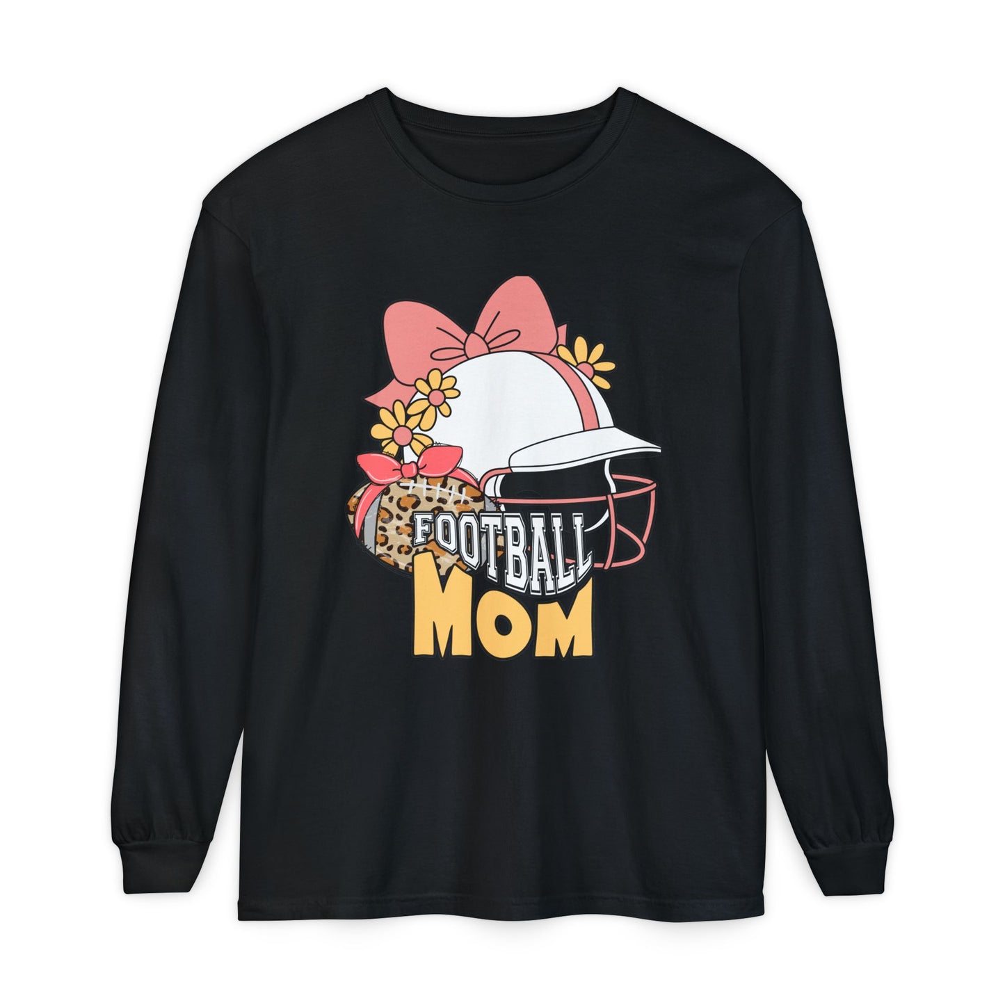 Football Mom Long Sleeve T-Shirt | Gift for Mothers, Sports Apparel, Casual Wear, Game Day Outfit, Fall Fashion