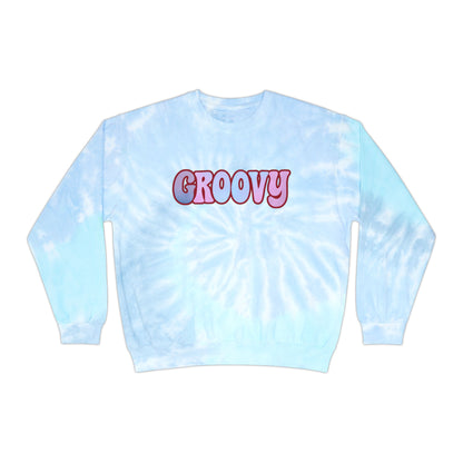 Groovy Tie-Dye Sweatshirt, Retro Vibes Sweater, Unisex Casual Wear, Perfect Gift for Friends, Cozy Tie-Dye Apparel
