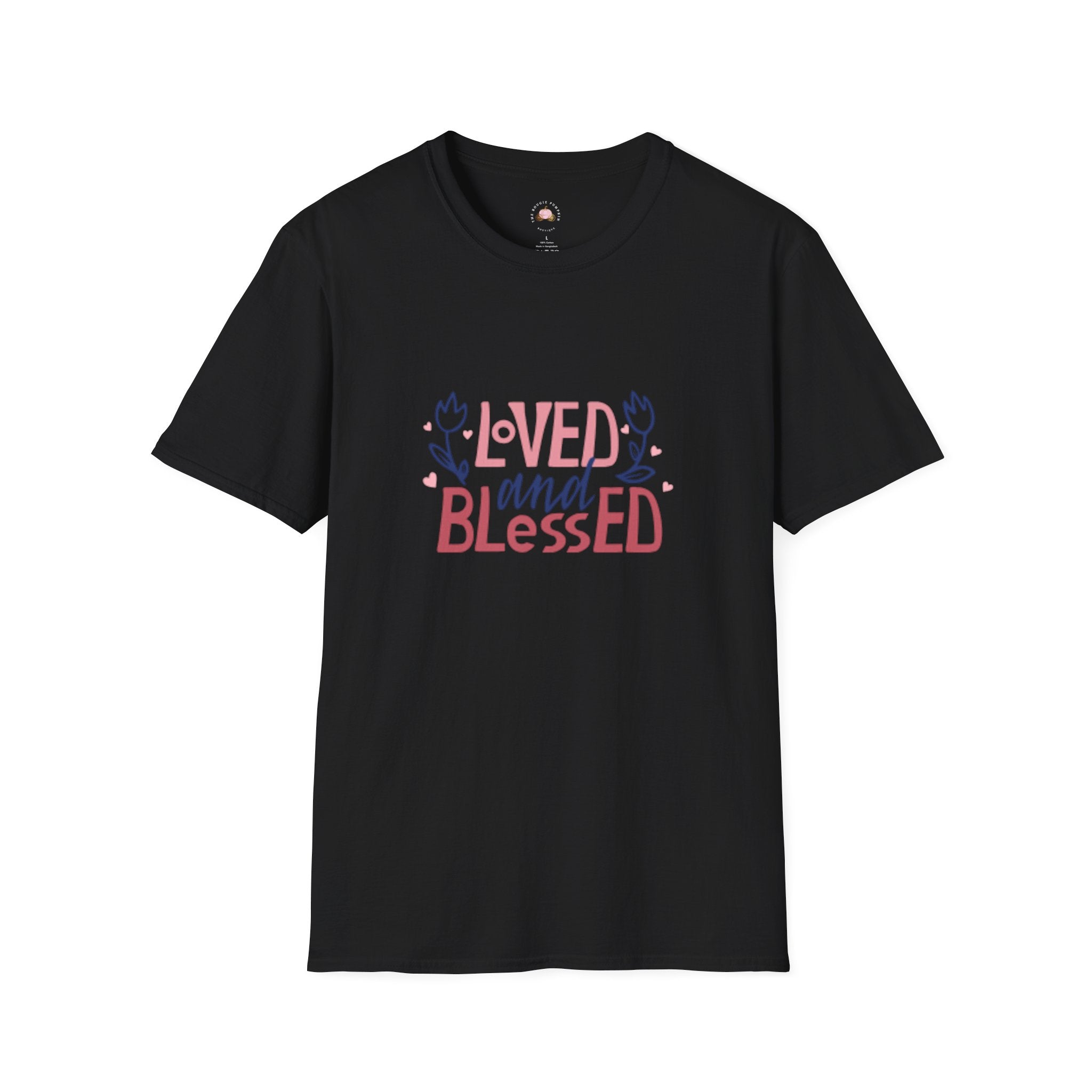 Loved & Blessed Agape Love Shirt - Christian Heart Graphic Tee - Biblical Love Valentine's Apparel