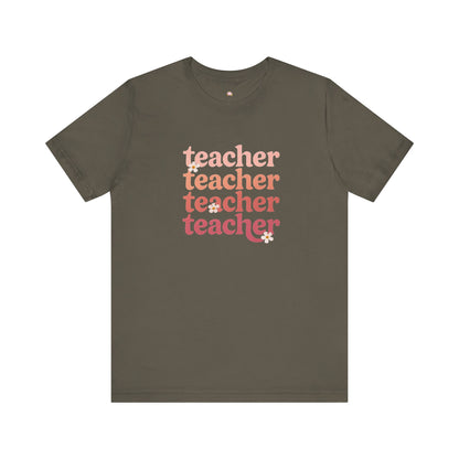 Teacher Vibes Unisex Jersey Tee - Perfect Gift for Educators, Teacher Appreciation, Classroom Style, Graduation Gift, Everyday Wear