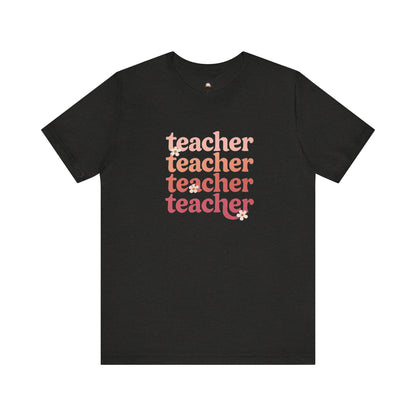 Teacher Vibes Unisex Jersey Tee - Perfect Gift for Educators, Teacher Appreciation, Classroom Style, Graduation Gift, Everyday Wear