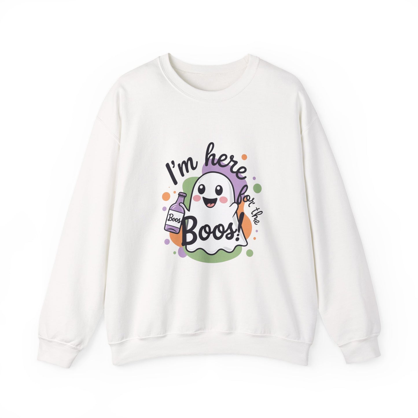 Halloween Ghost Crewneck Sweatshirt, Funny Halloween Gift, Spooky Apparel, Unisex Sweatshirt, Holiday Fashion