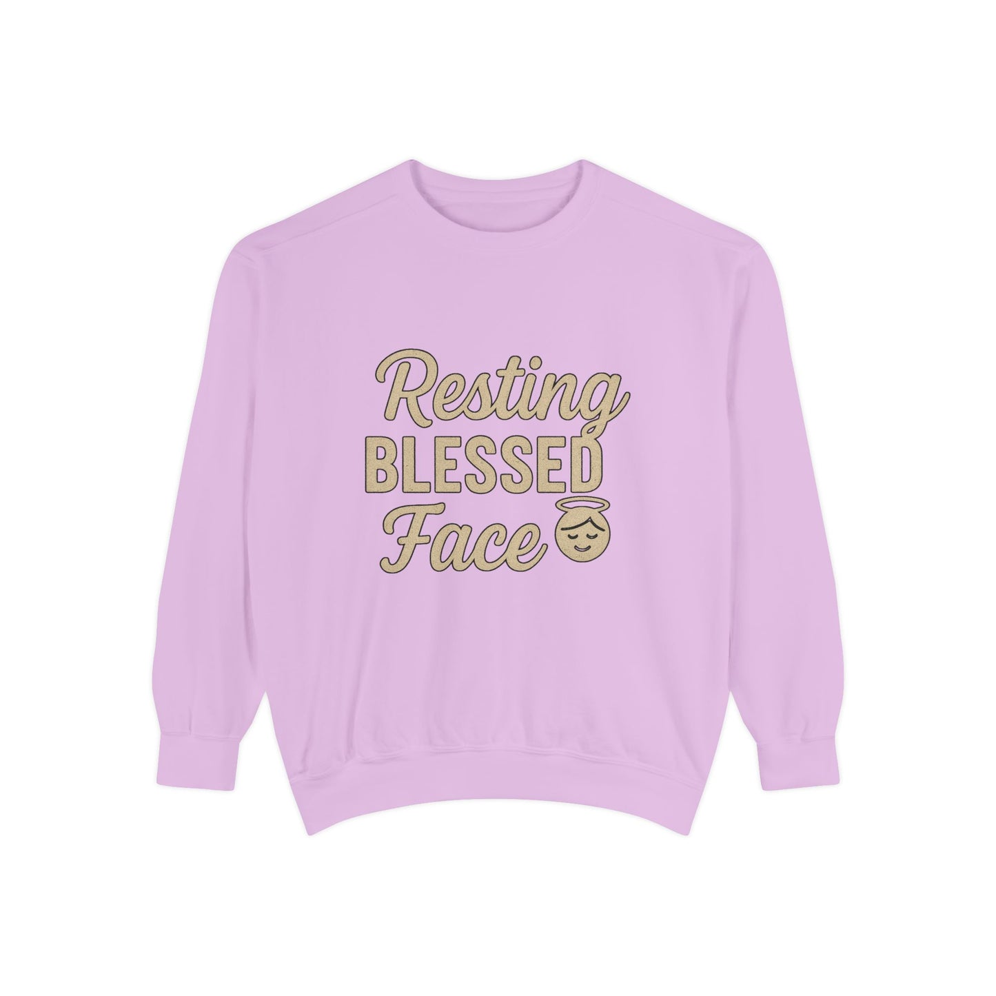 Resting Blessed Face Sweatshirt – Funny Christian Crewneck for Women - The Bougie Pumpkin Boutique