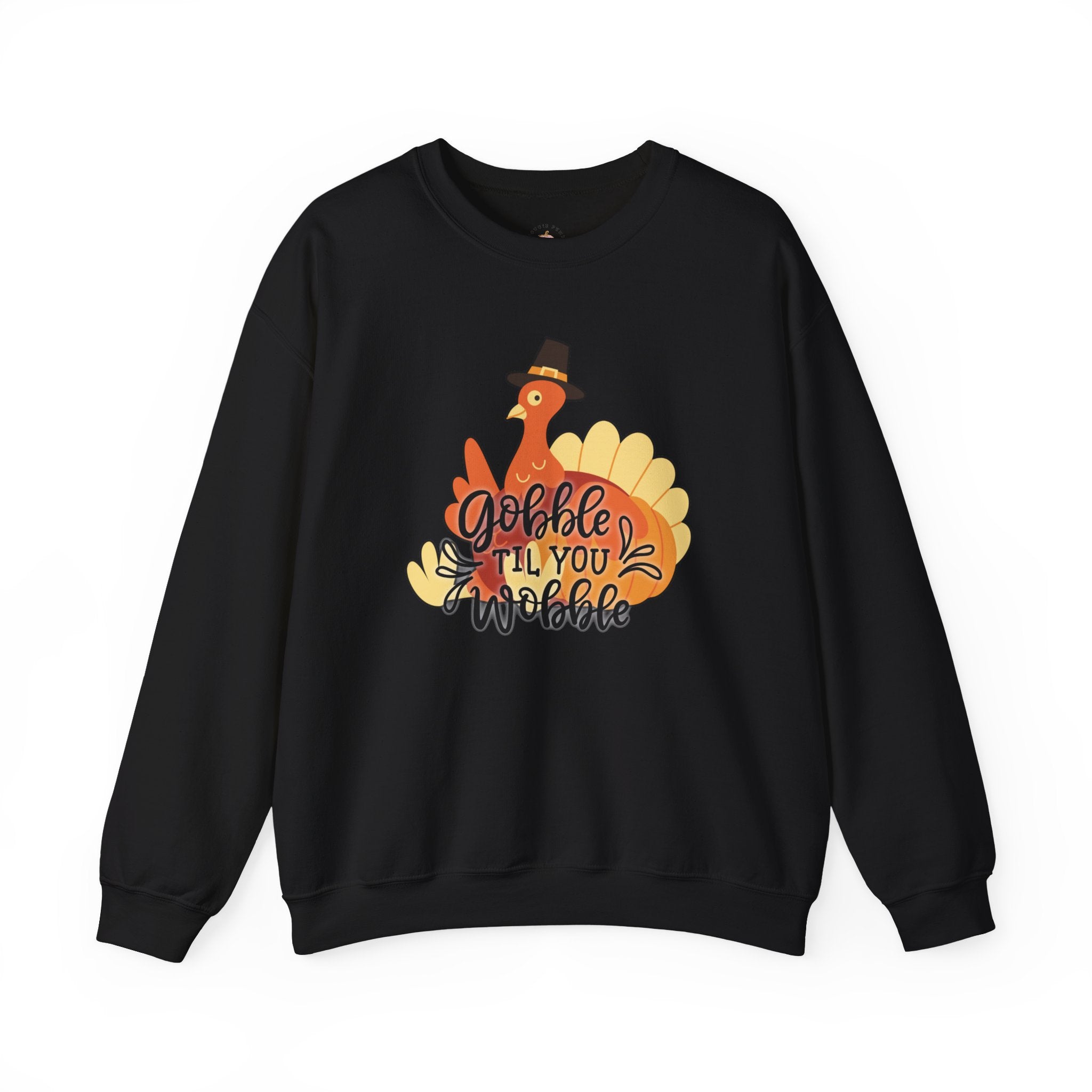 Gobble ’Til You Wobble Sweatshirt – Cute Thanksgiving Turkey Sweater | Fall Humor Shirt | Bougie Pumpkin Boutique