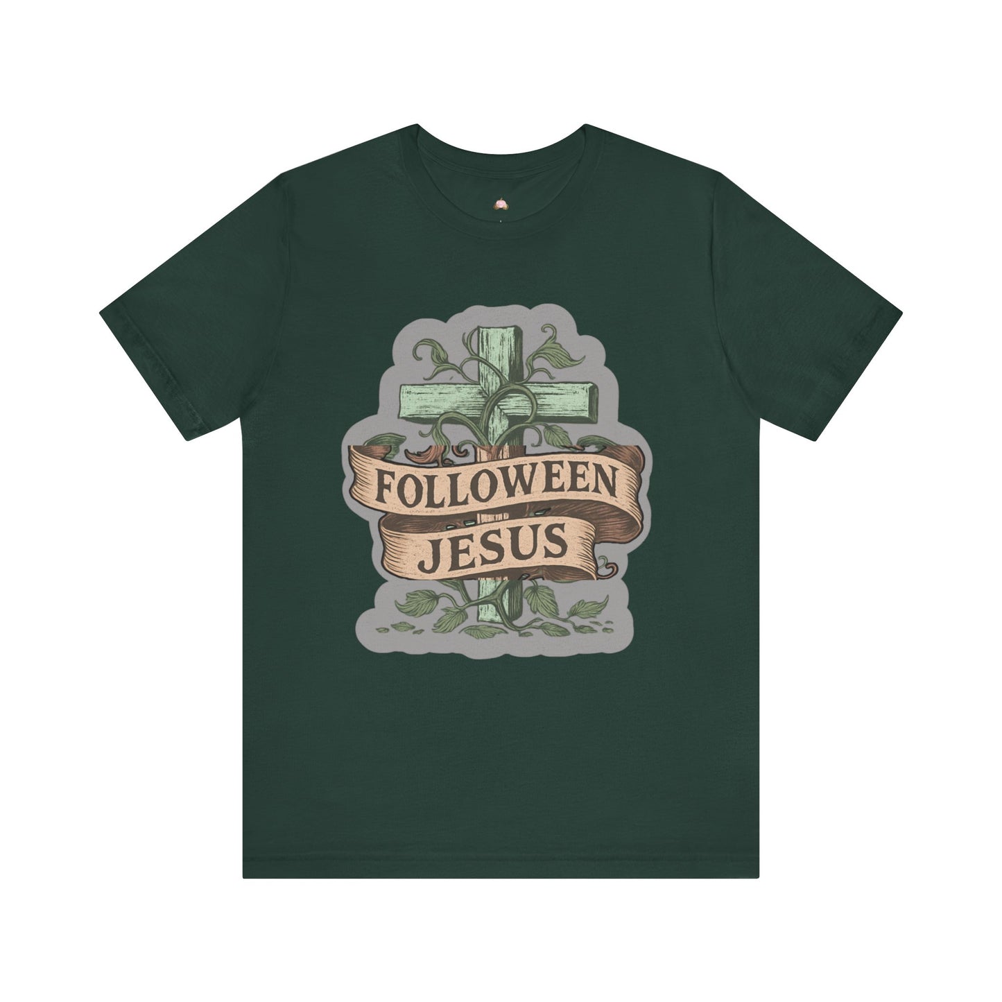 Halloween Faith Unisex Tee, Spiritual Shirt, Jesus Follow Shirt, Fall Apparel, Casual Halloween Outfit - The Bougie Pumpkin Boutique