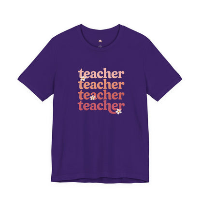 Teacher Vibes Unisex Jersey Tee - Perfect Gift for Educators, Teacher Appreciation, Classroom Style, Graduation Gift, Everyday Wear