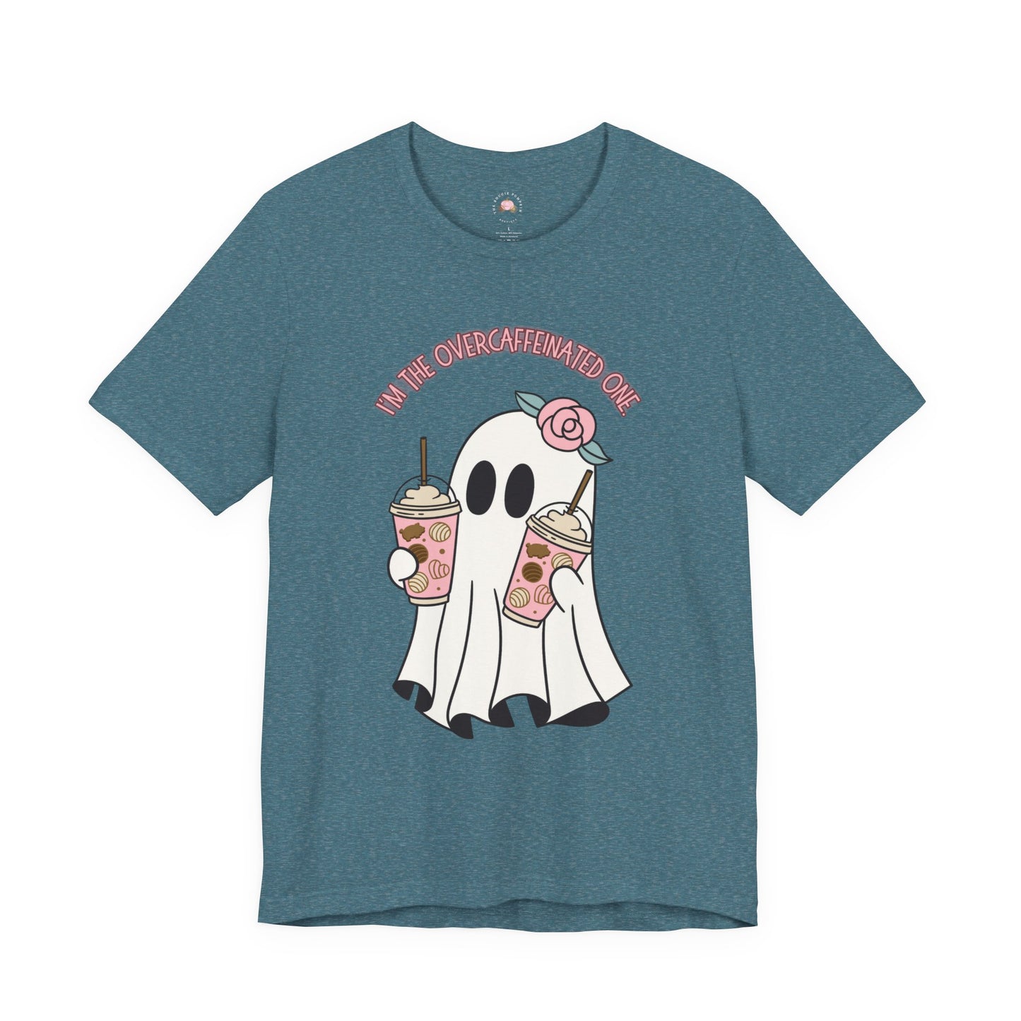 Playful Ghost Tee - Halloween Casual Wear, Unisex Short Sleeve T-Shirt, Funny Graphic Tee, Cute Gift for Halloween Lovers, Cool Ghost Design