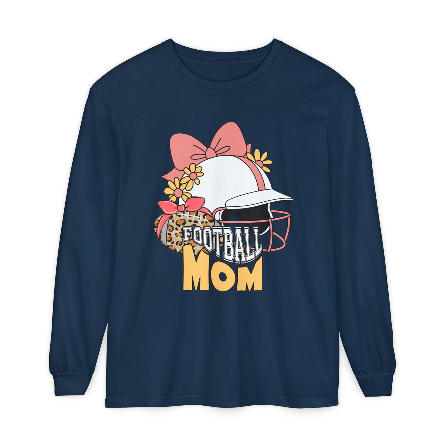 Football Mom Long Sleeve T-Shirt | Gift for Mothers, Sports Apparel, Casual Wear, Game Day Outfit, Fall Fashion