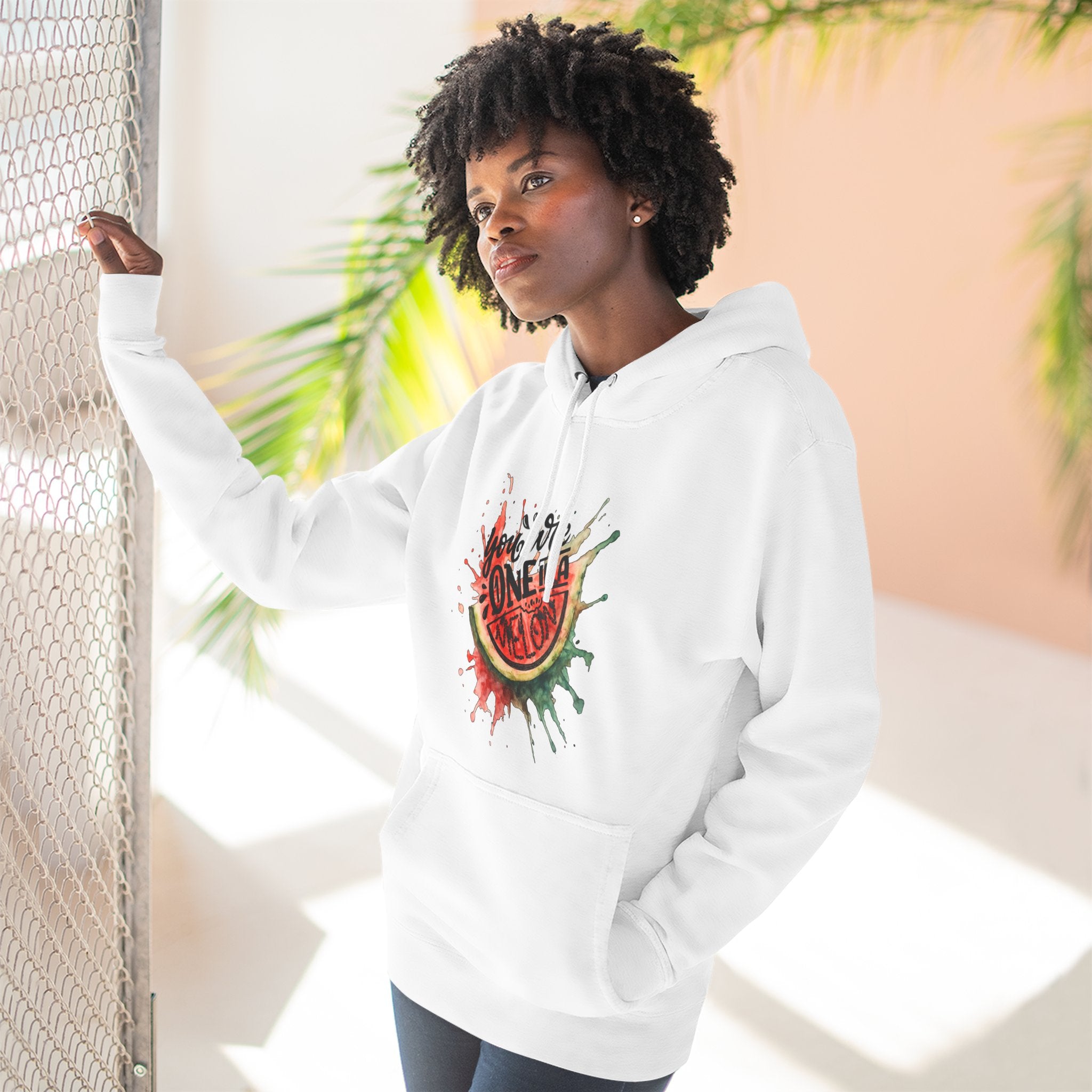 Fleece Hoodie - One In A Melon Design