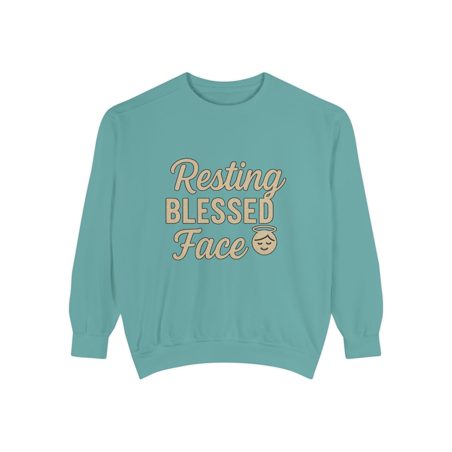 Resting Blessed Face Sweatshirt – Funny Christian Crewneck for Women - The Bougie Pumpkin Boutique