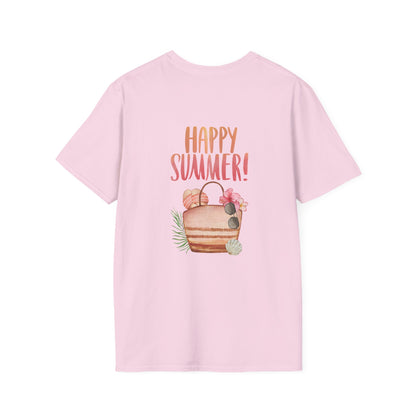 Happy Summer Unisex T-Shirt - Vacation Shirt and Beachwear