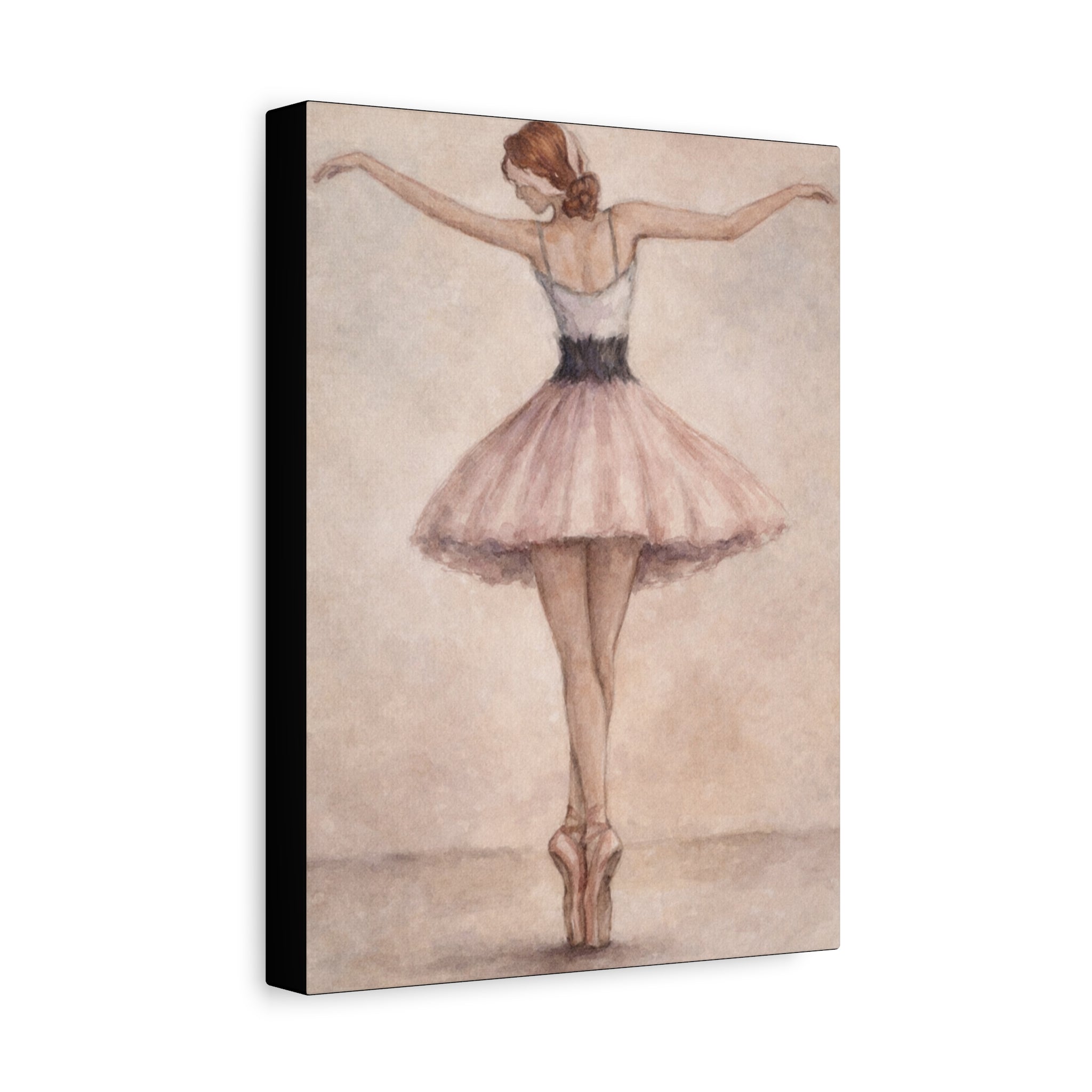 Ballet Dancer Wall Art Canvas – Graceful Ballerina Stretched Matte Print