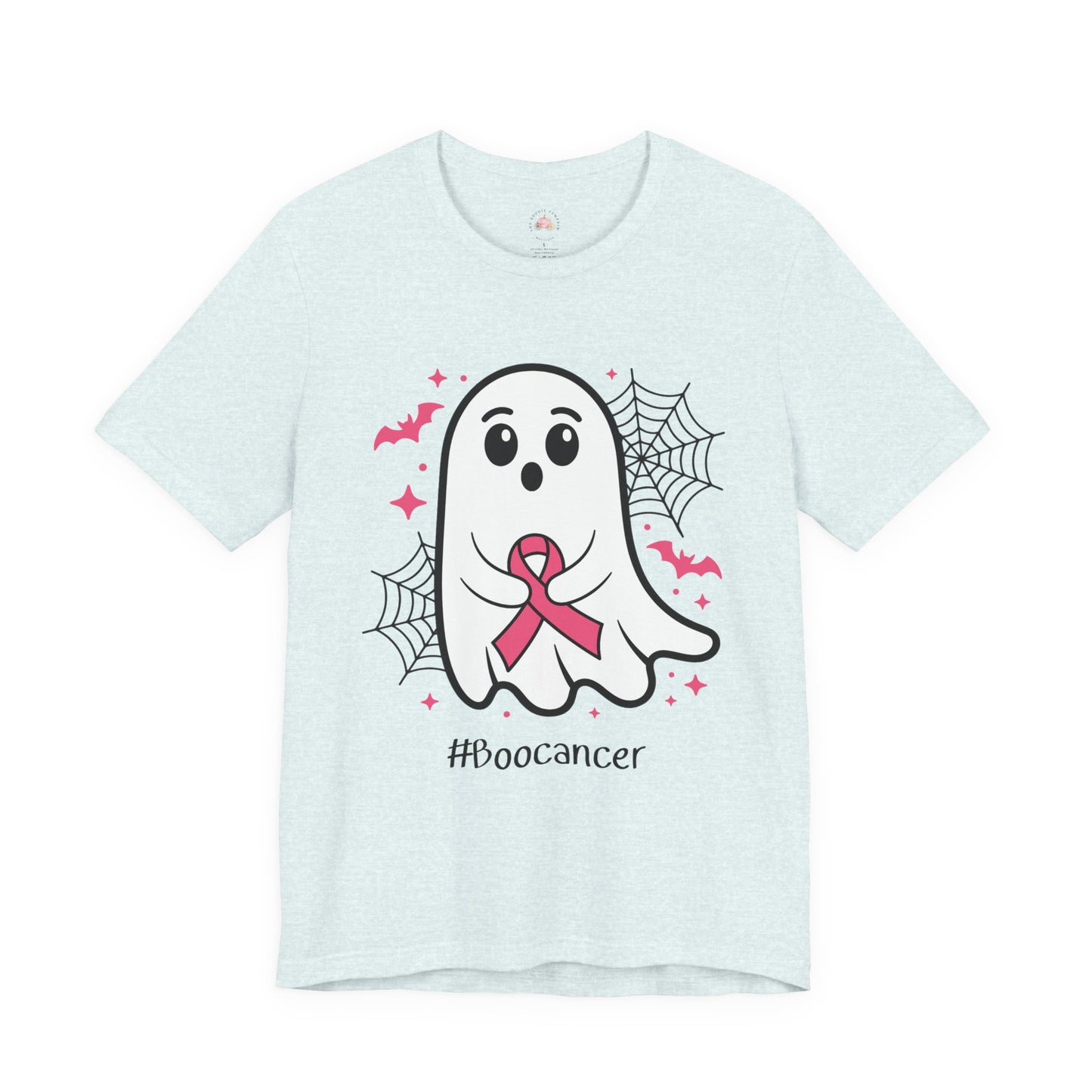 Cute Ghost #Boocancer Unisex T-Shirt, Halloween Tee, Breast Cancer Awareness, Fun Gift, Soft Cotton Top, Casual Wear