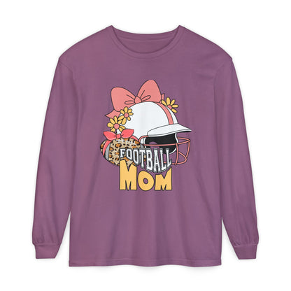 Football Mom Long Sleeve T-Shirt | Gift for Mothers, Sports Apparel, Casual Wear, Game Day Outfit, Fall Fashion