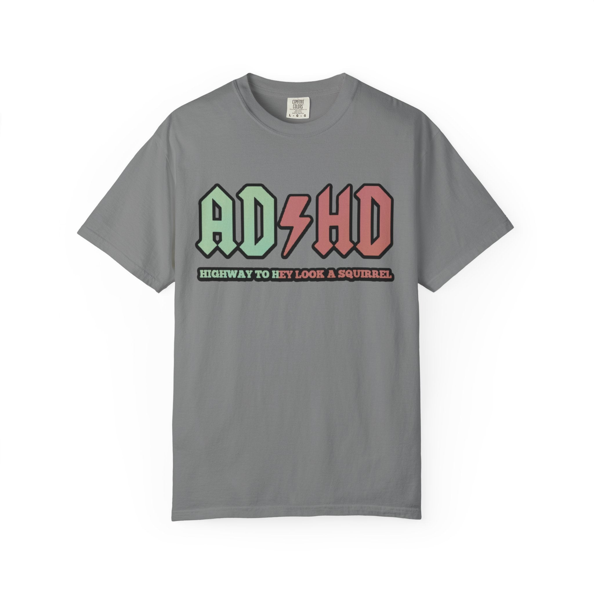 ADHD Rock Band T-Shirt – "Highway to Hey Look a Squirrel" Graphic Tee
