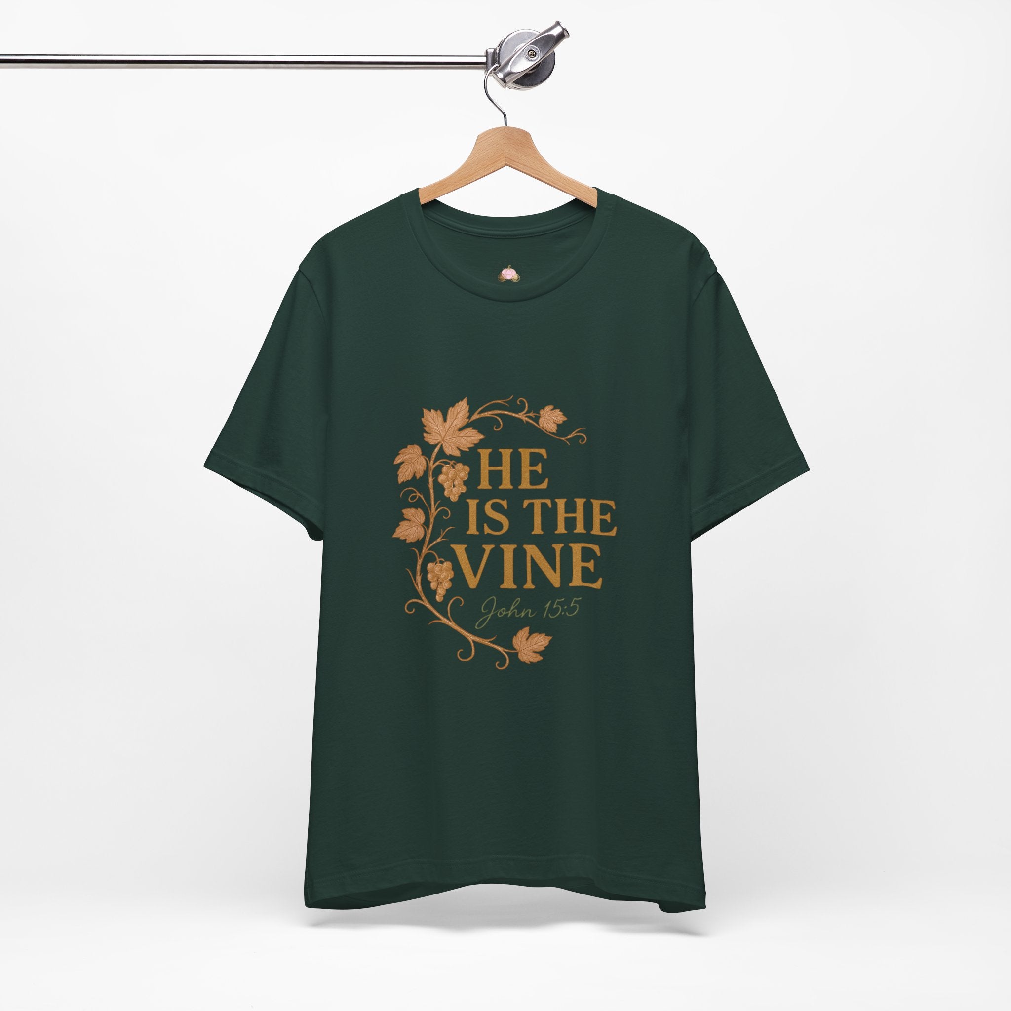 He Is The Vine T-Shirt | John 15:5 Christian Tee | Faith Scripture Shirt – Bougie Pumpkin Boutique
