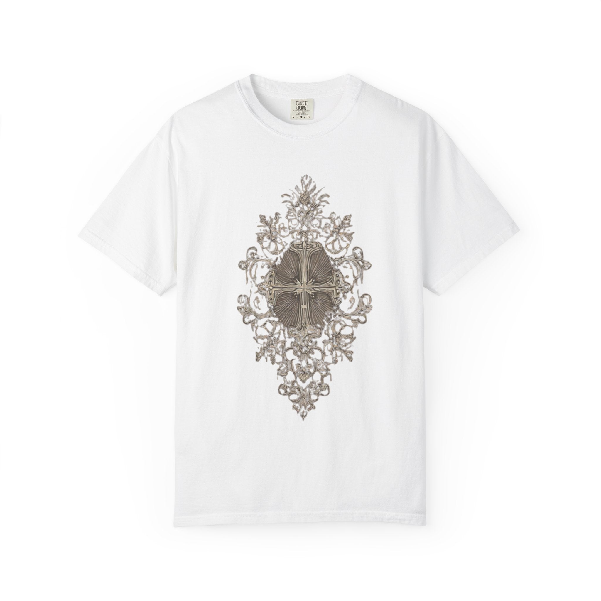 Vintage Floral Skull T-Shirt — Ornate Botanical Skull Graphic Tee