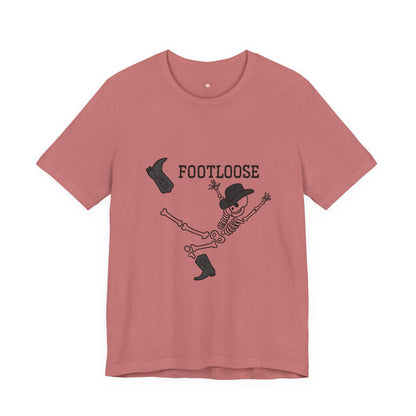 Footloose Skeleton Tee, Fun Graphic Shirt, Halloween Costume Top, Dance Party Apparel, Unisex Halloween Shirt, Gift for Dancers