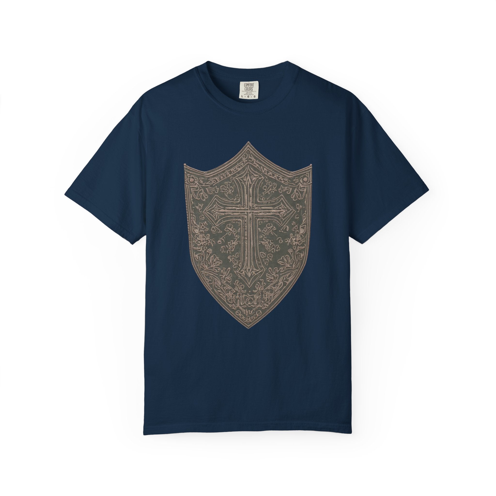 Christian Shield T-Shirt — Sword & Bible Faith Graphic Tee