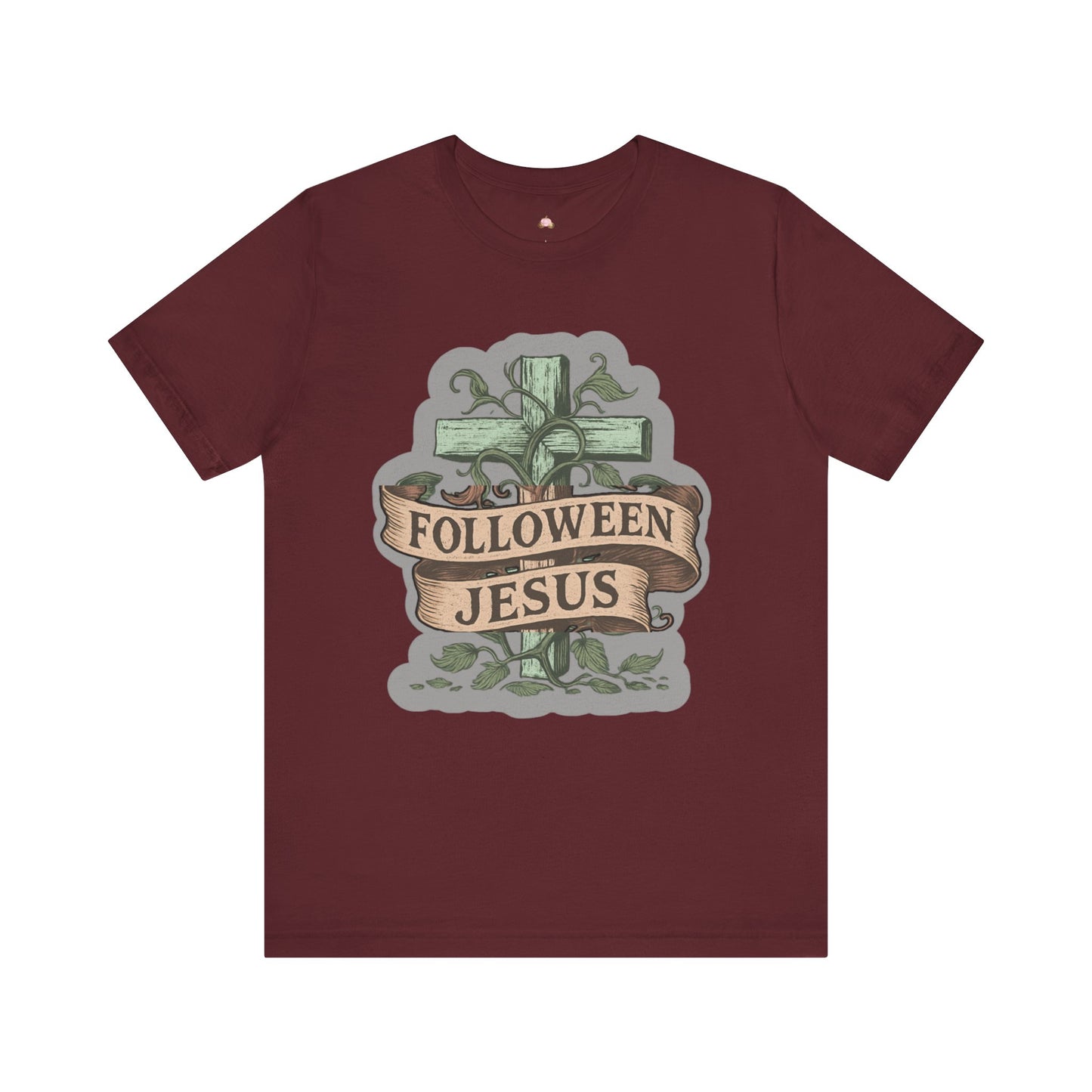 Halloween Faith Unisex Tee, Spiritual Shirt, Jesus Follow Shirt, Fall Apparel, Casual Halloween Outfit - The Bougie Pumpkin Boutique