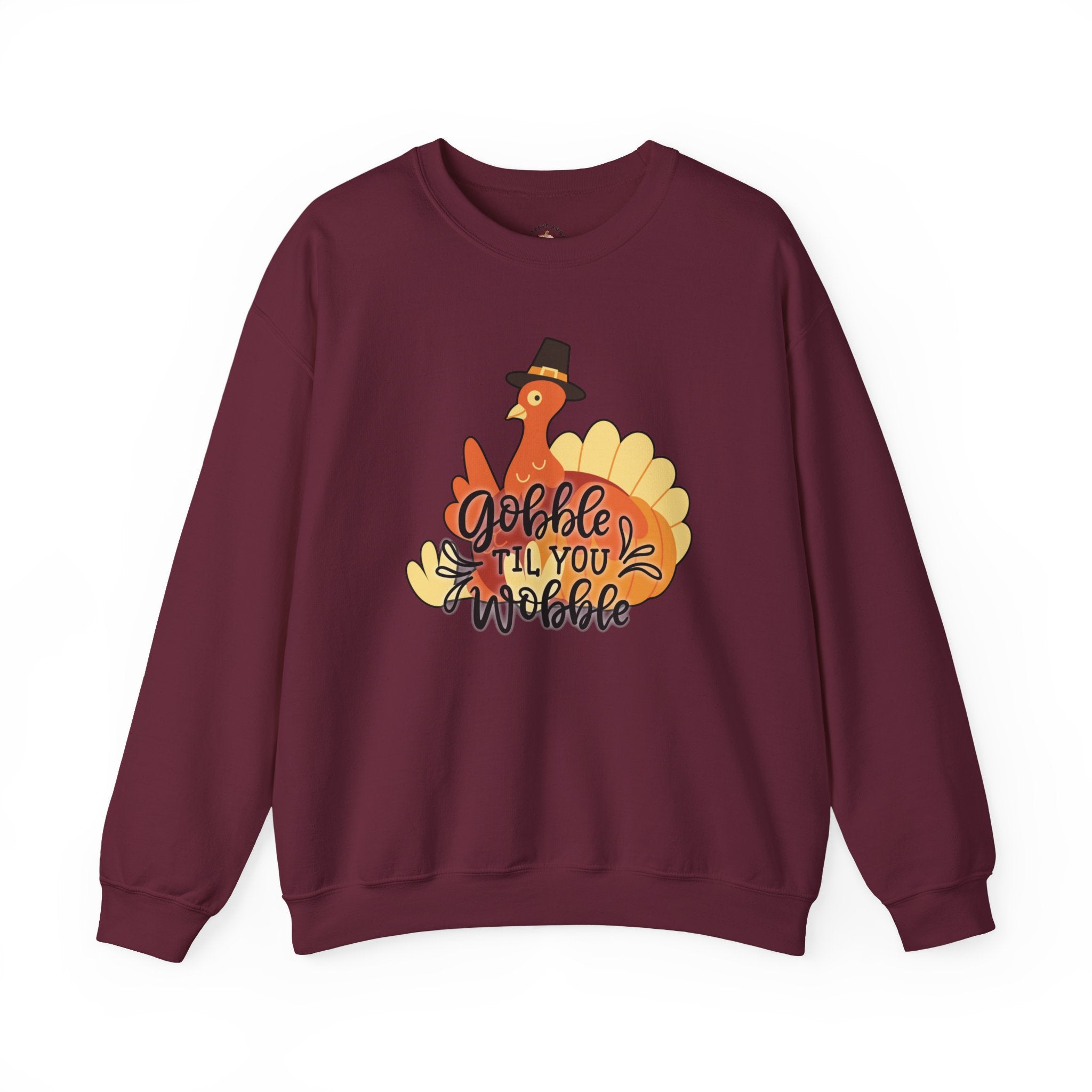 Gobble ’Til You Wobble Sweatshirt – Cute Thanksgiving Turkey Sweater | Fall Humor Shirt | Bougie Pumpkin Boutique