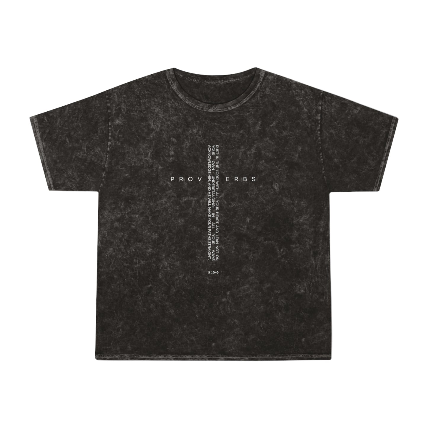 Mineral Wash T-Shirt with Proverbs Design