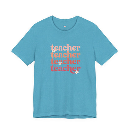 Teacher Vibes Unisex Jersey Tee - Perfect Gift for Educators, Teacher Appreciation, Classroom Style, Graduation Gift, Everyday Wear