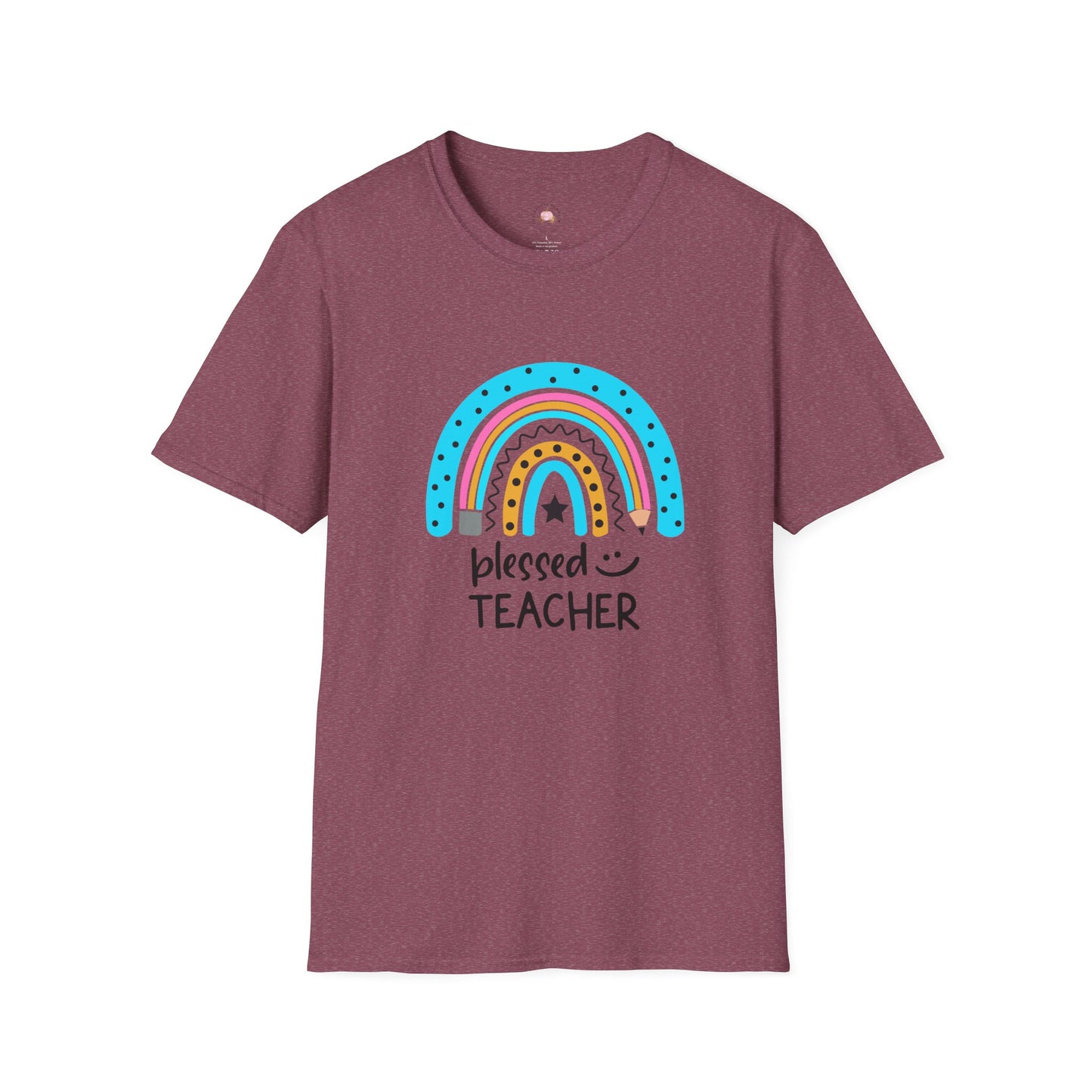 Rainbow Blessed Teacher T-Shirt, Teacher Gift, Inspirational Tee, Unisex Shirt, Back to School Fashion, Educator Appreciation