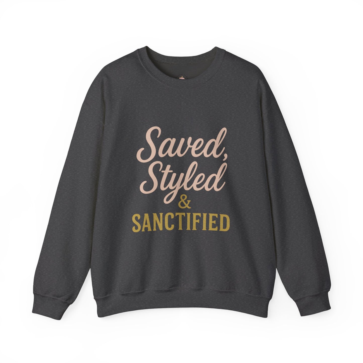 Saved, Styled & Sanctified Crewneck Sweatshirt | Faith-Inspired Apparel, Cozy Wear, Gift for Her, Christian Sweatshirt, Religious Fashion - The Bougie Pumpkin Boutique