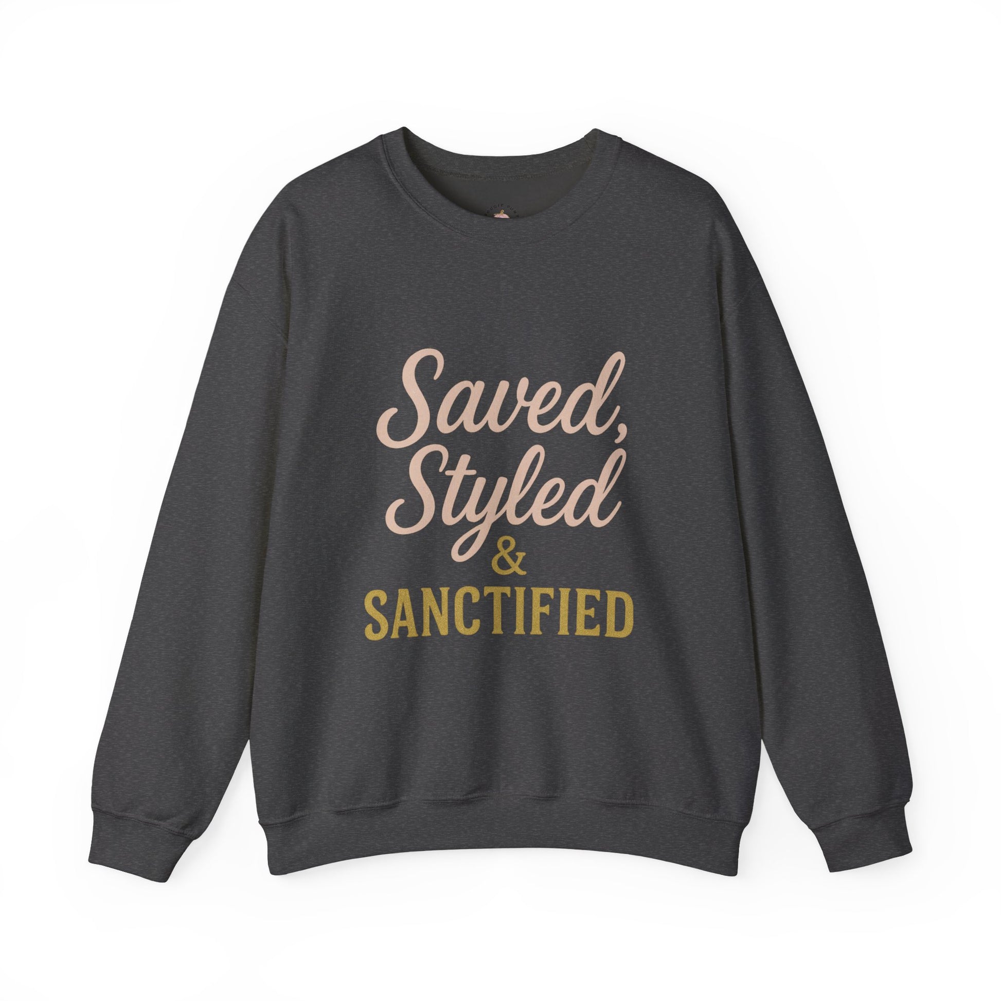 Saved, Styled & Sanctified Crewneck Sweatshirt | Faith-Inspired Apparel, Cozy Wear, Gift for Her, Christian Sweatshirt, Religious Fashion - The Bougie Pumpkin Boutique