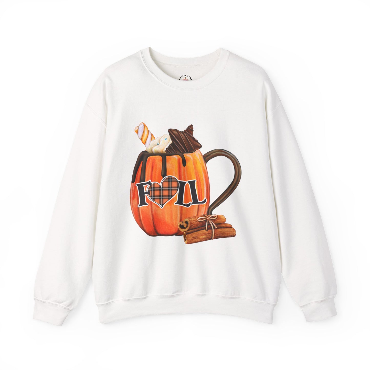 Autumn Vibes Pumpkin Mug Sweatshirt, Cozy Fall Clothing, Unisex Crewneck, Holiday Gift, Pumpkin Lovers, Casual Comfortable Sweatshirt