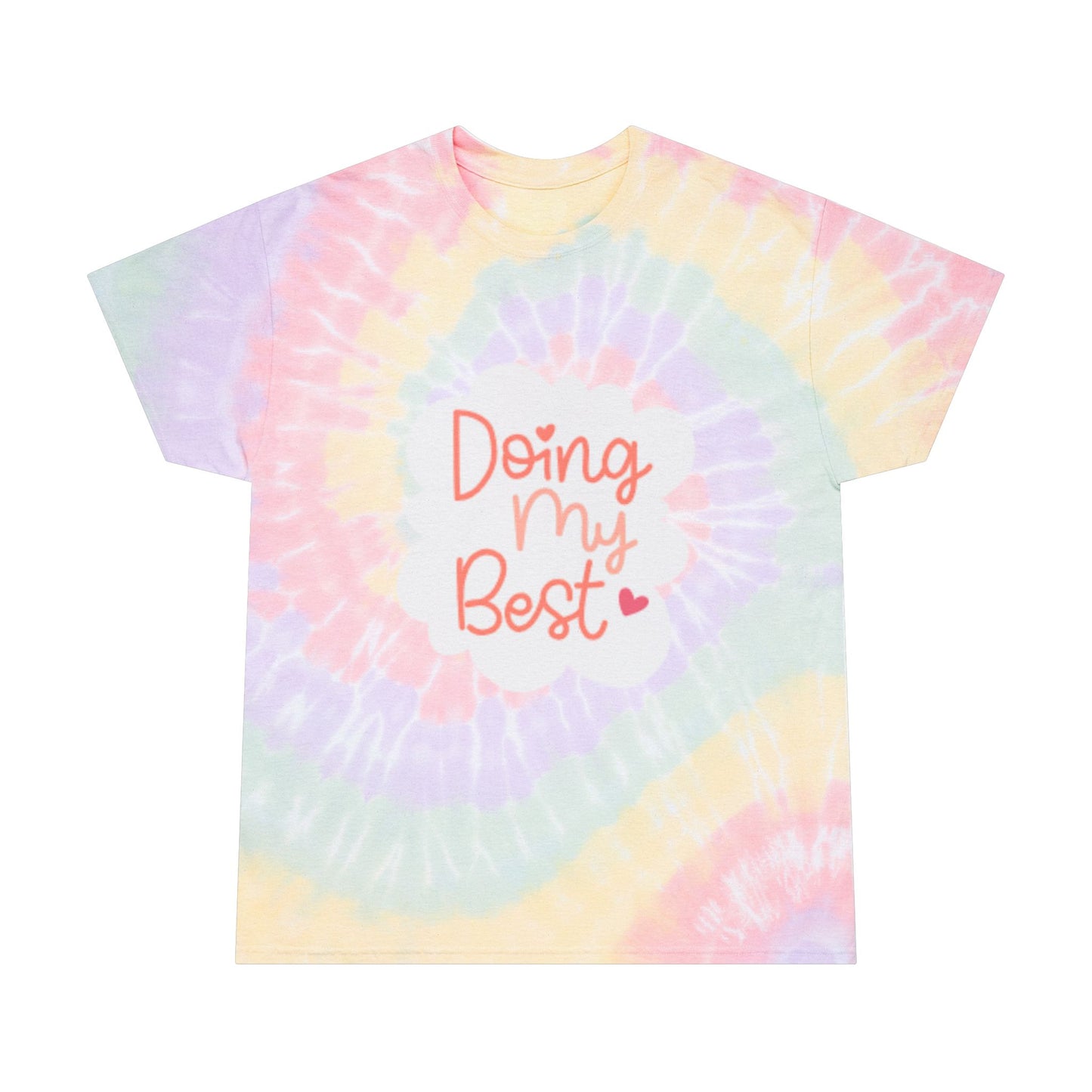 Spiral Tie-Dye Tee - Doing My Best, Colorful Summer Top for Relaxation, Festival Wear, Self-Care Gift, Youth T-Shirt