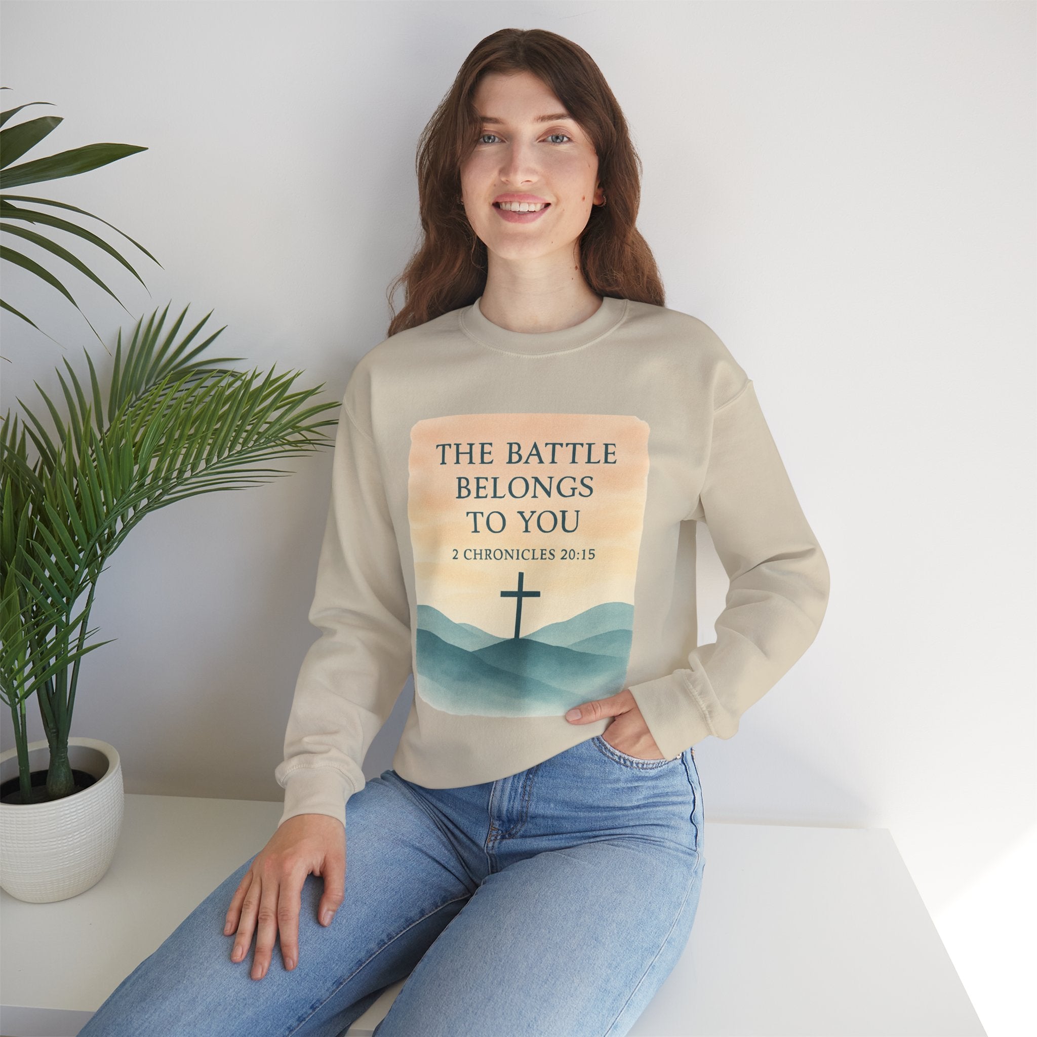 The Battle Belongs to You Sweatshirt | Christian Faith Hoodie | 2 Chronicles 20:15 – The Bougie Pumpkin Boutique