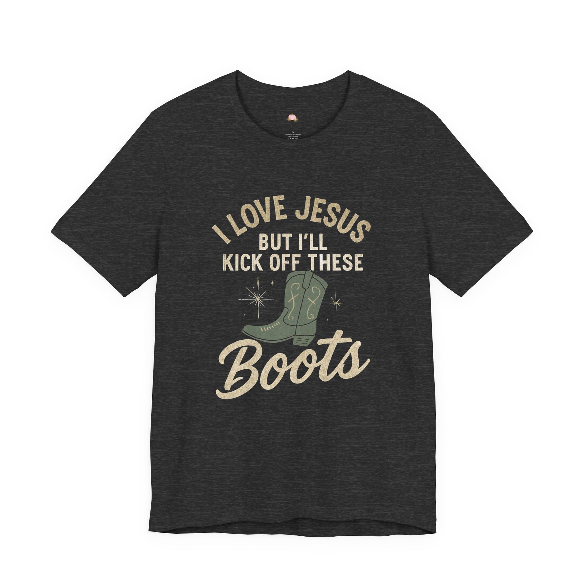 I Love Jesus But I’ll Kick Off These Boots Tee | Bougie Pumpkin Boutique - The Bougie Pumpkin Boutique