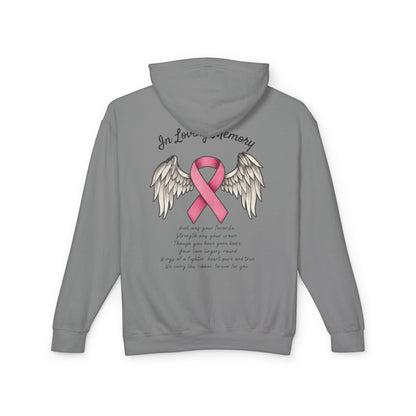 In Loving Memory Lightweight Hoodie, Memorial Hoodie, Breast Cancer Awareness Sweatshirt, Gift for Loved Ones, Fundraiser Apparel