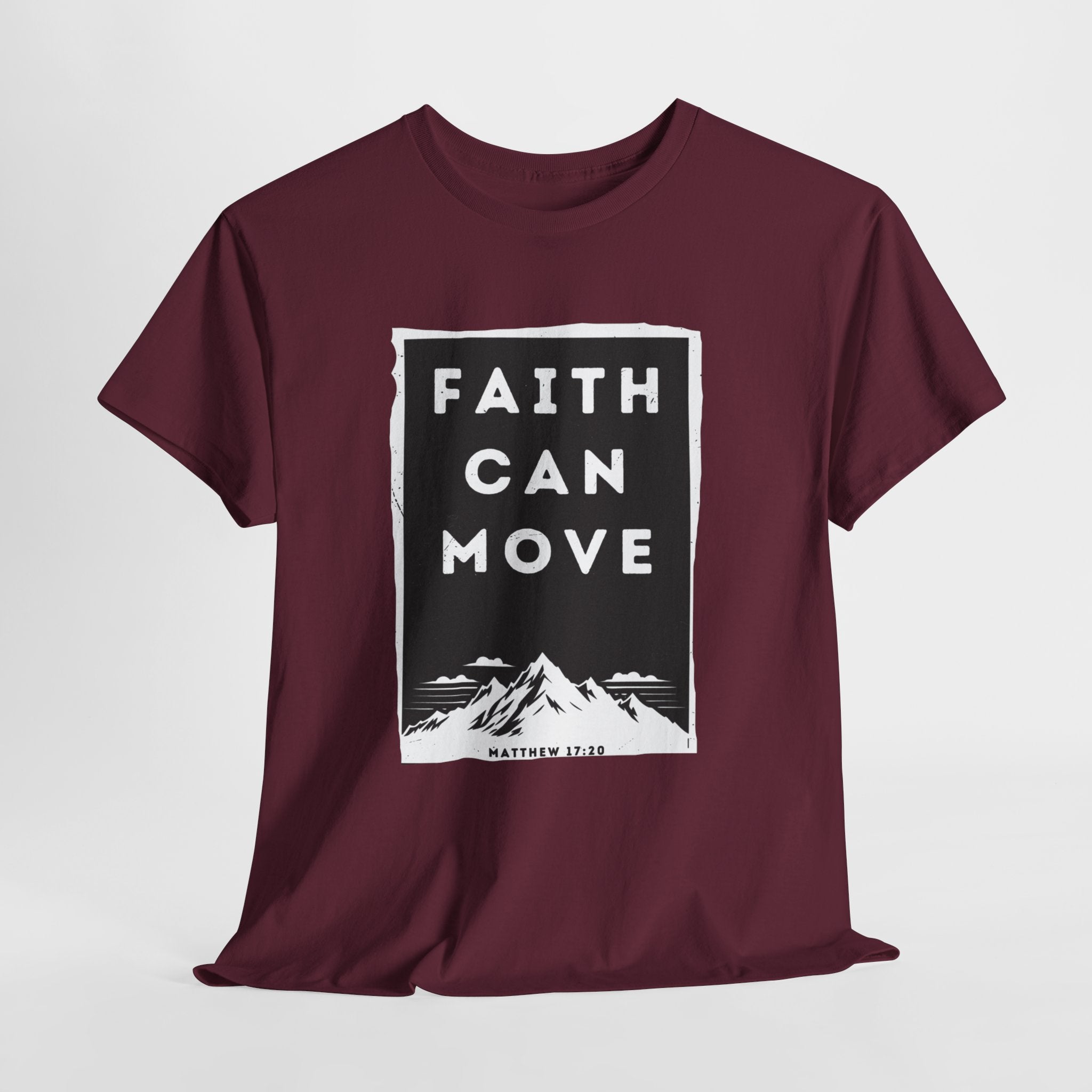 Faith Can Move Mountains Christian T-Shirt | Inspirational Graphic Tee for Women – The Bougie Pumpkin Boutique