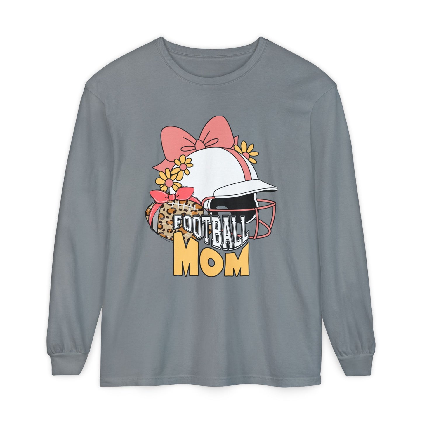 Football Mom Long Sleeve T-Shirt | Gift for Mothers, Sports Apparel, Casual Wear, Game Day Outfit, Fall Fashion