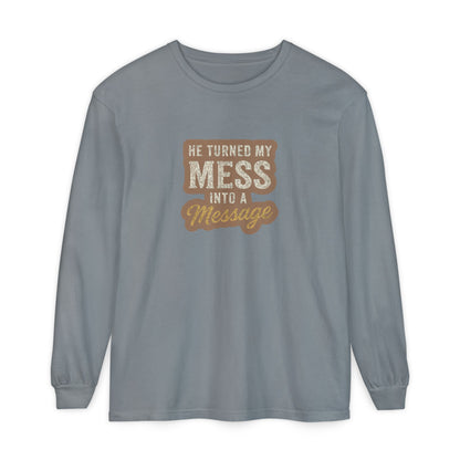 He Turned My Mess Into My Message Sweatshirt | Faith & Grace Christian Shirt – Bougie Pumpkin Boutique - The Bougie Pumpkin Boutique