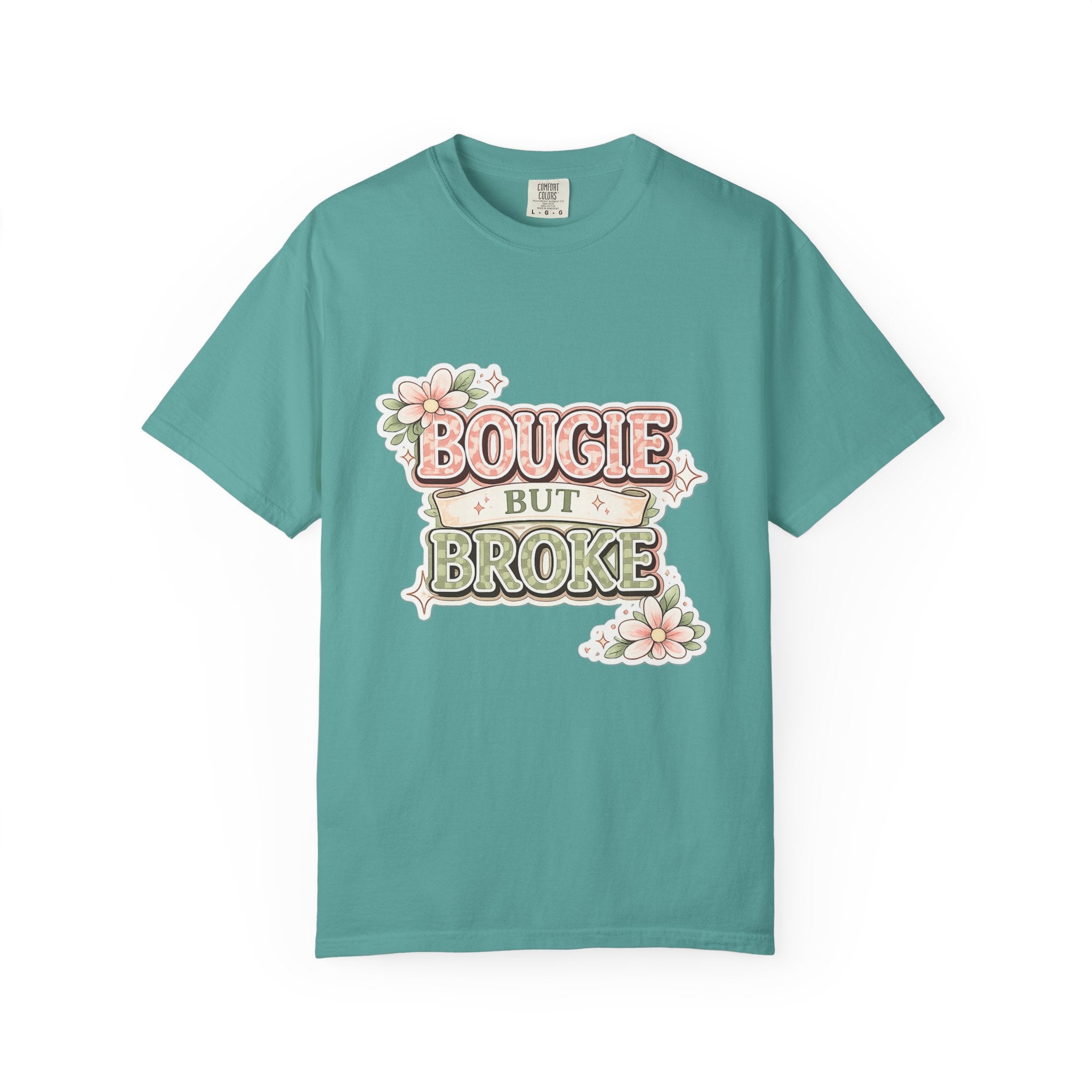 Bougie But Broke Graphic T-Shirt — Cute Vintage Floral Feminine Tee