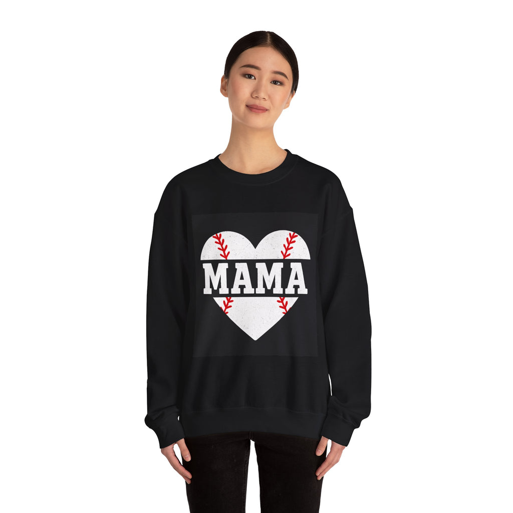 Baseball Mama Sweatshirt | Game Day Heart Design | Sports Mom Apparel – The Bougie Pumpkin Boutique