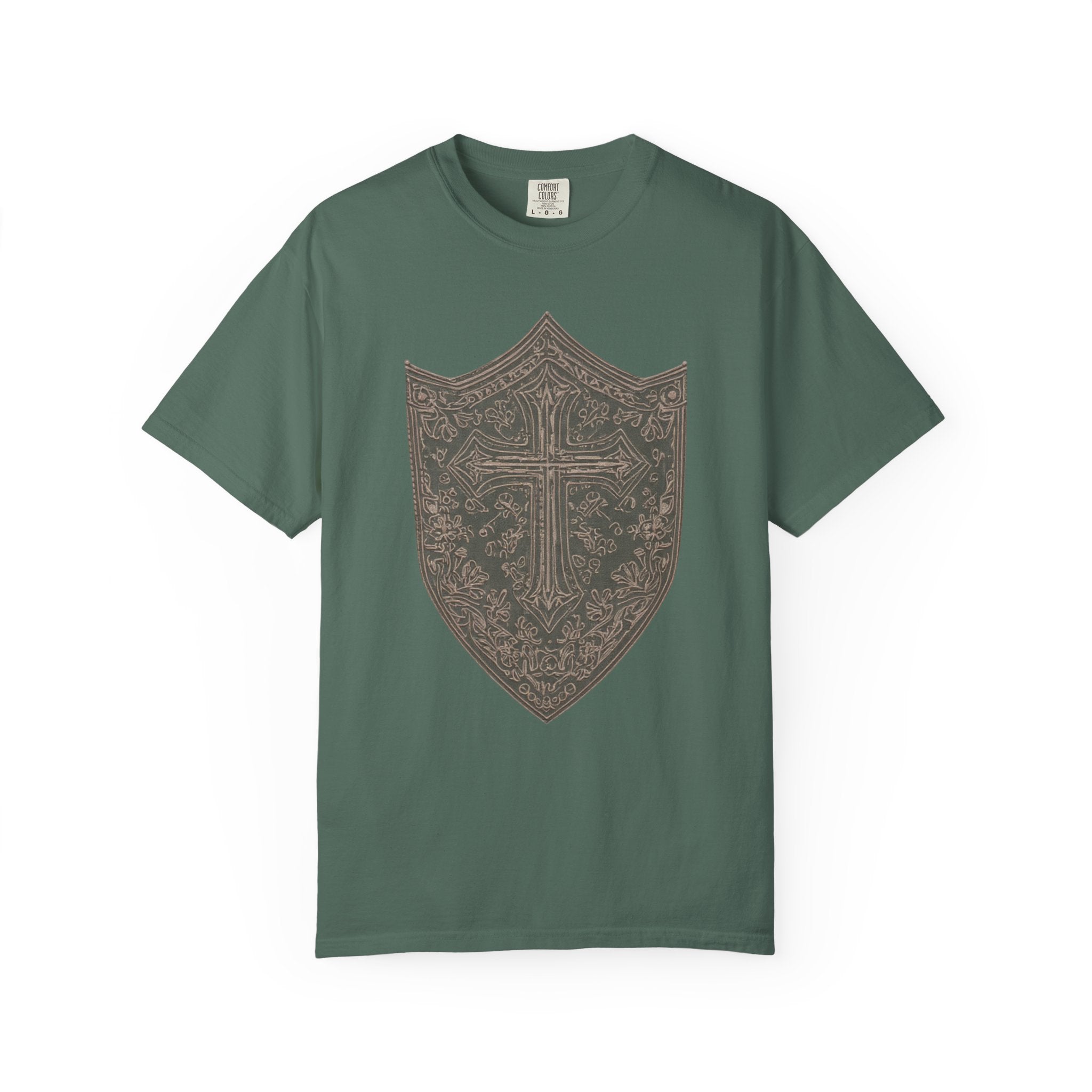 Christian Shield T-Shirt — Sword & Bible Faith Graphic Tee