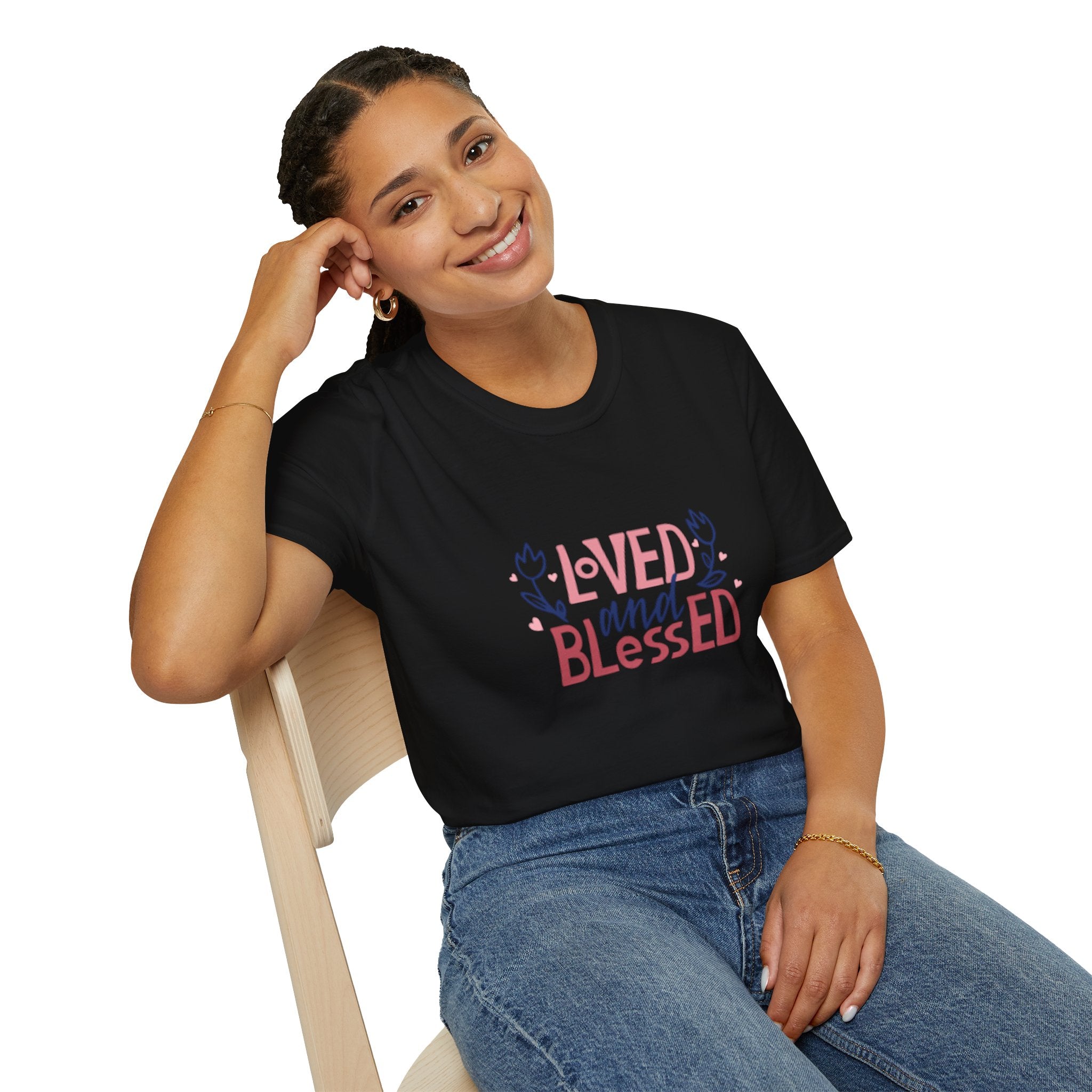 Loved & Blessed Agape Love Shirt - Christian Heart Graphic Tee - Biblical Love Valentine's Apparel