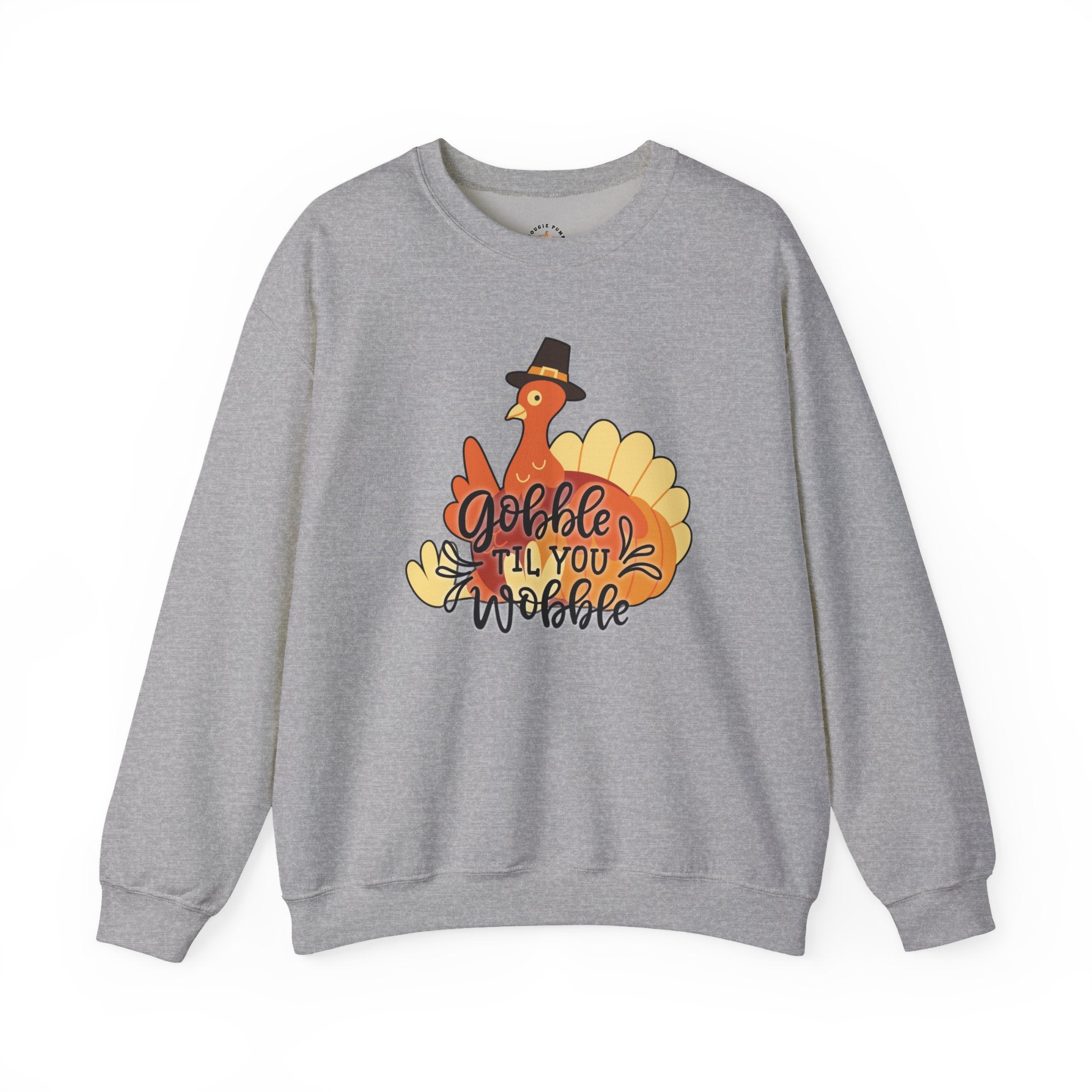 Gobble ’Til You Wobble Sweatshirt – Cute Thanksgiving Turkey Sweater | Fall Humor Shirt | Bougie Pumpkin Boutique