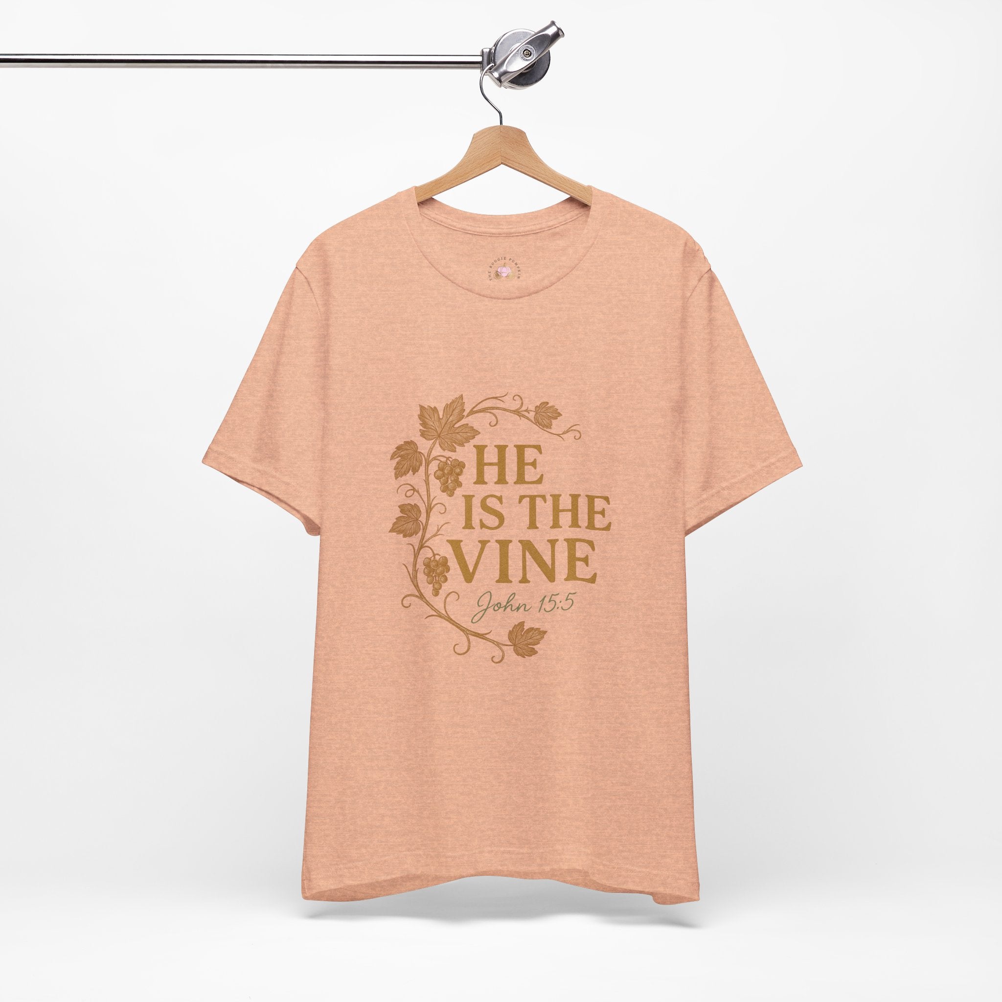 He Is The Vine T-Shirt | John 15:5 Christian Tee | Faith Scripture Shirt – Bougie Pumpkin Boutique
