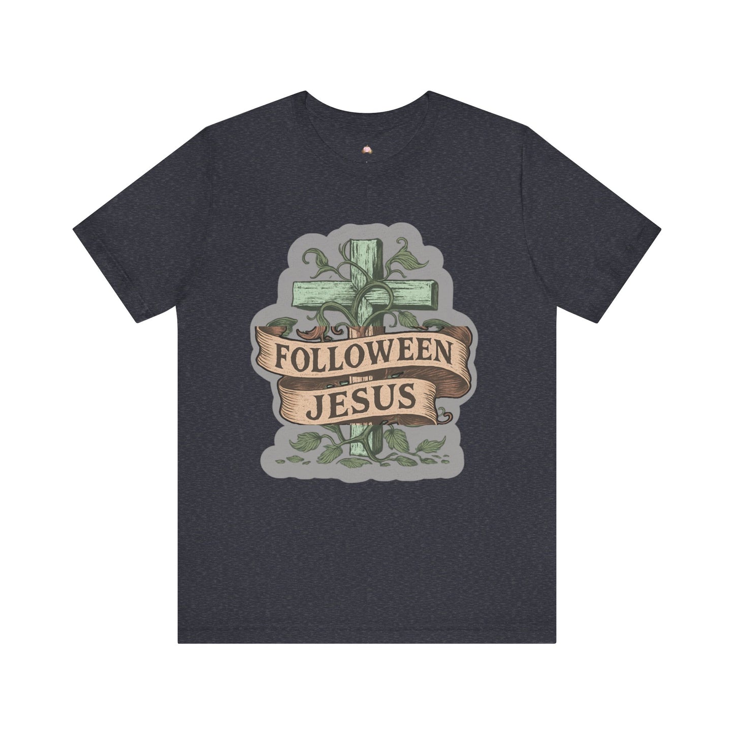 Halloween Faith Unisex Tee, Spiritual Shirt, Jesus Follow Shirt, Fall Apparel, Casual Halloween Outfit - The Bougie Pumpkin Boutique