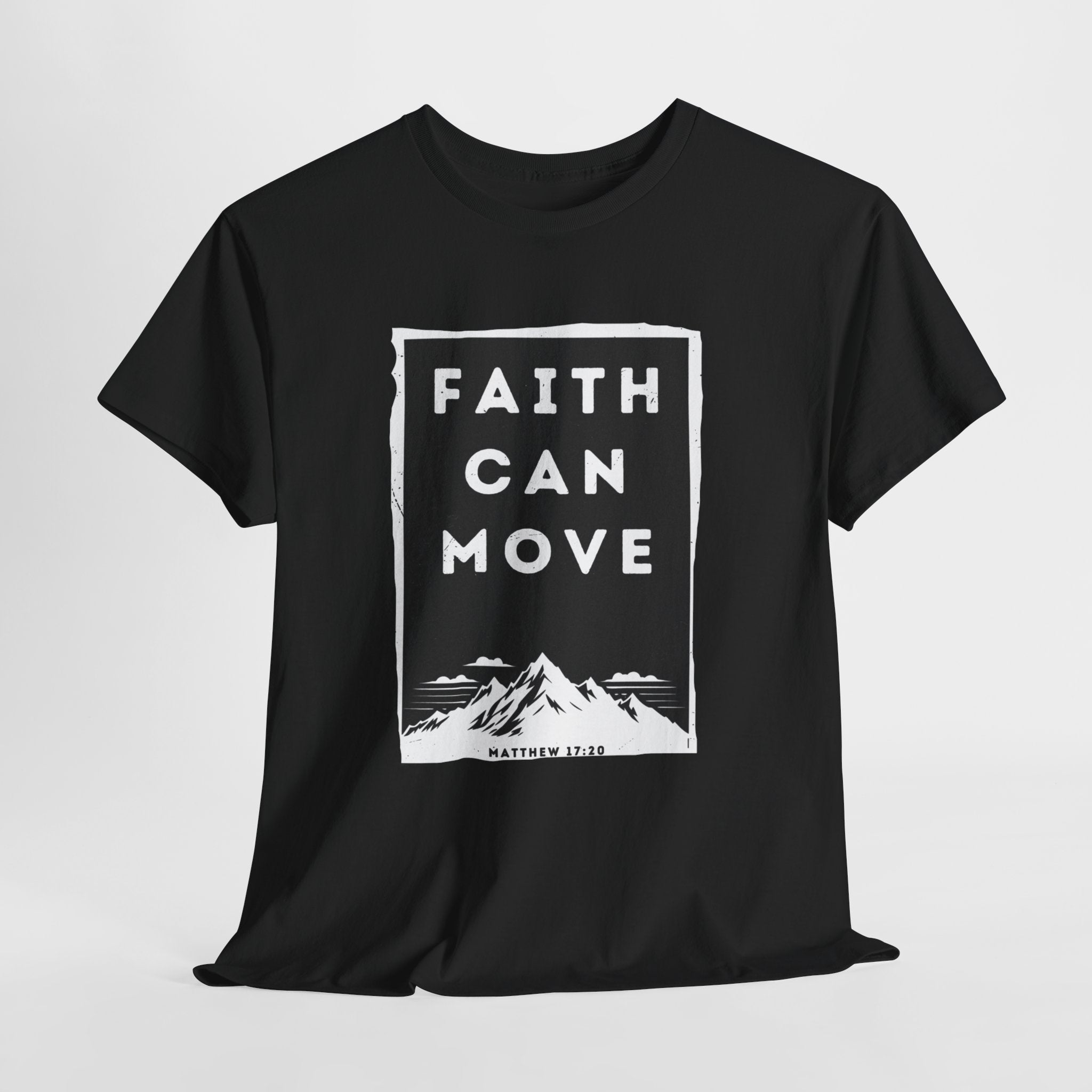 Faith Can Move Mountains Christian T-Shirt | Inspirational Graphic Tee for Women – The Bougie Pumpkin Boutique