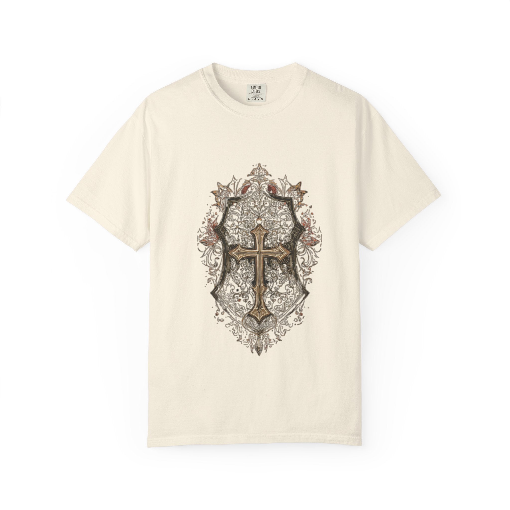 Religious Cross T-Shirt — Ornate Gothic Cross Graphic Tee
