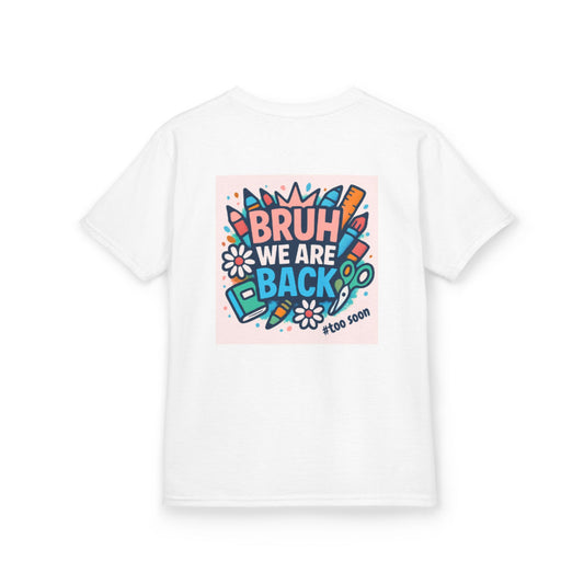 Kids Graphic Tee - Fun Bruh Design for Back to School, Cute T-Shirt, Gifts for Children, Birthday Present, Summer Fashion